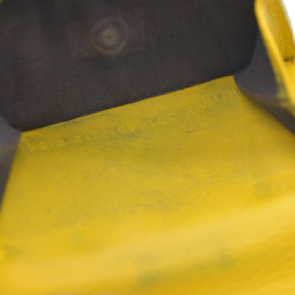 BALENCIAGA Everyday Mini Papier Leather Trifold Wallet Yellow