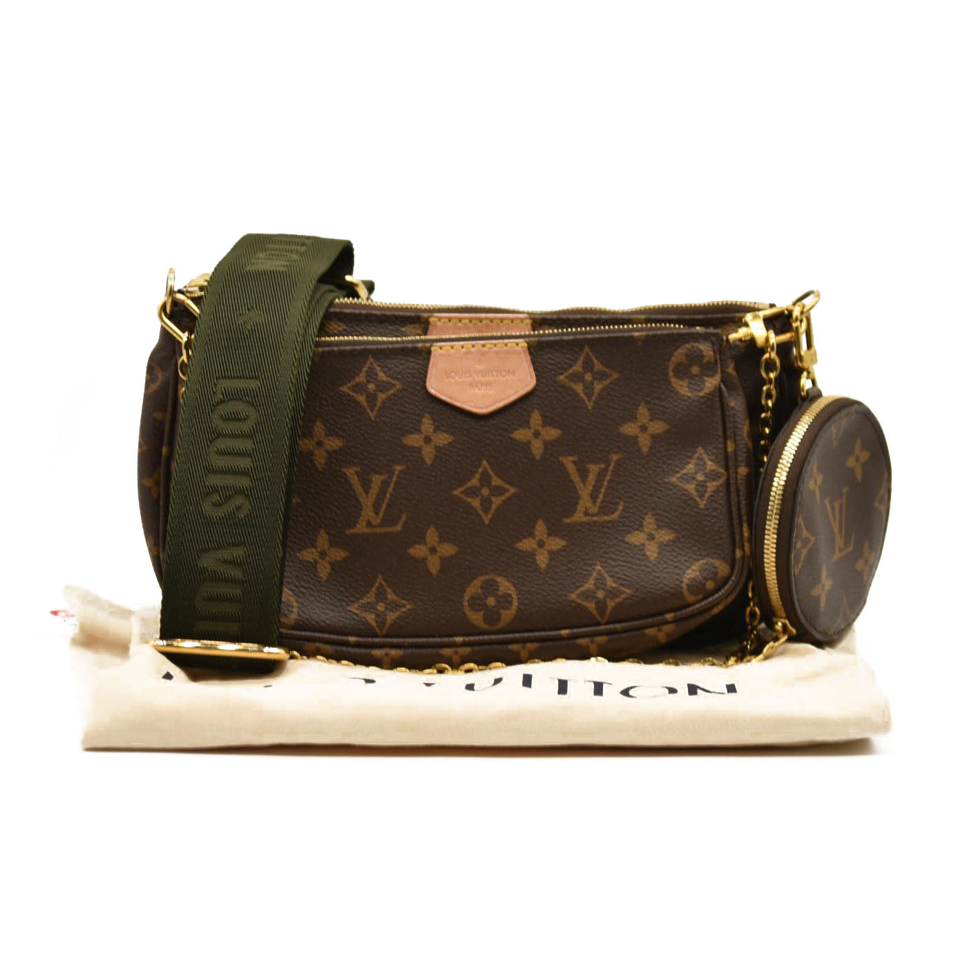 LOUIS VUITTON Monogram Multi Pochette Accessories Kaki MB2260
