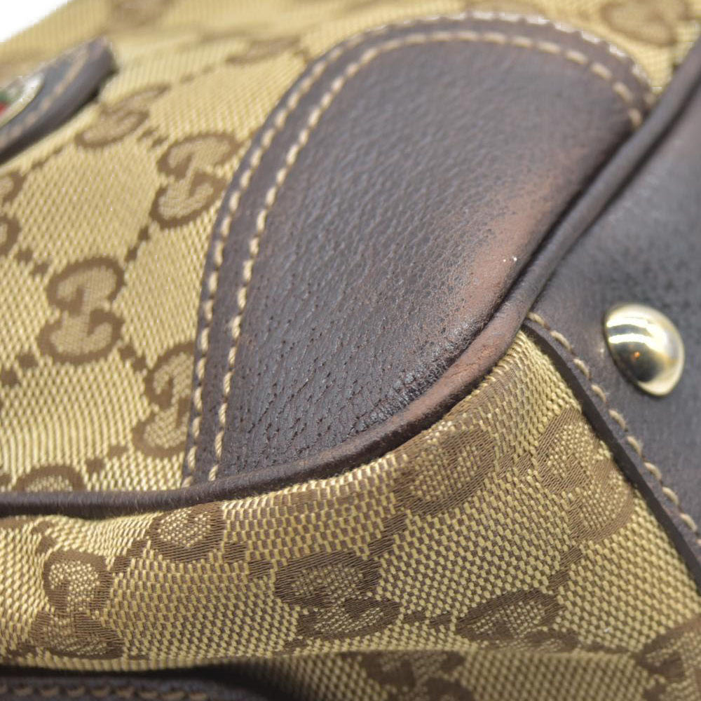 $890 Gucci GG Canvas Princy Boston Bag CONSIGNMENT