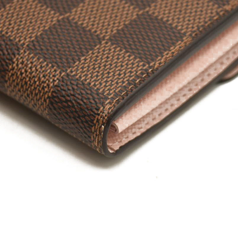Louis Vuitton  Damier Ebene Sarah Wallet NM Rose Ballerine RFID