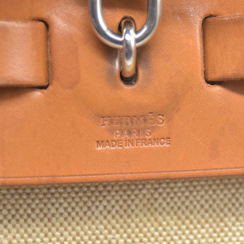 $2750 Hermes  Toile Herbag MM Natural