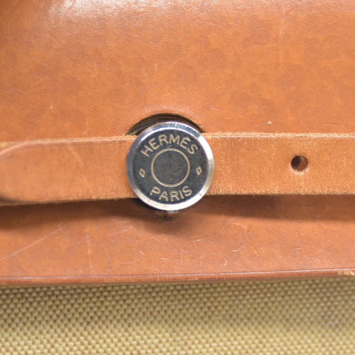 $2750 Hermes  Toile Herbag MM Natural