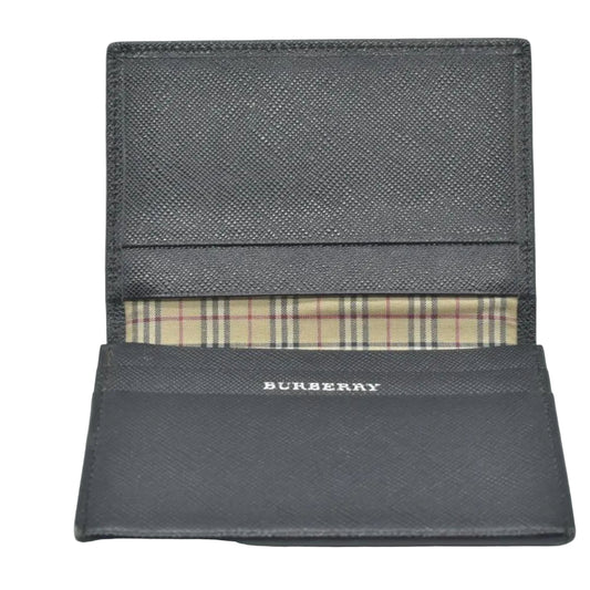 $415 Burberry Bi-Fold Wallet in Black Leather CONSIGNMENT