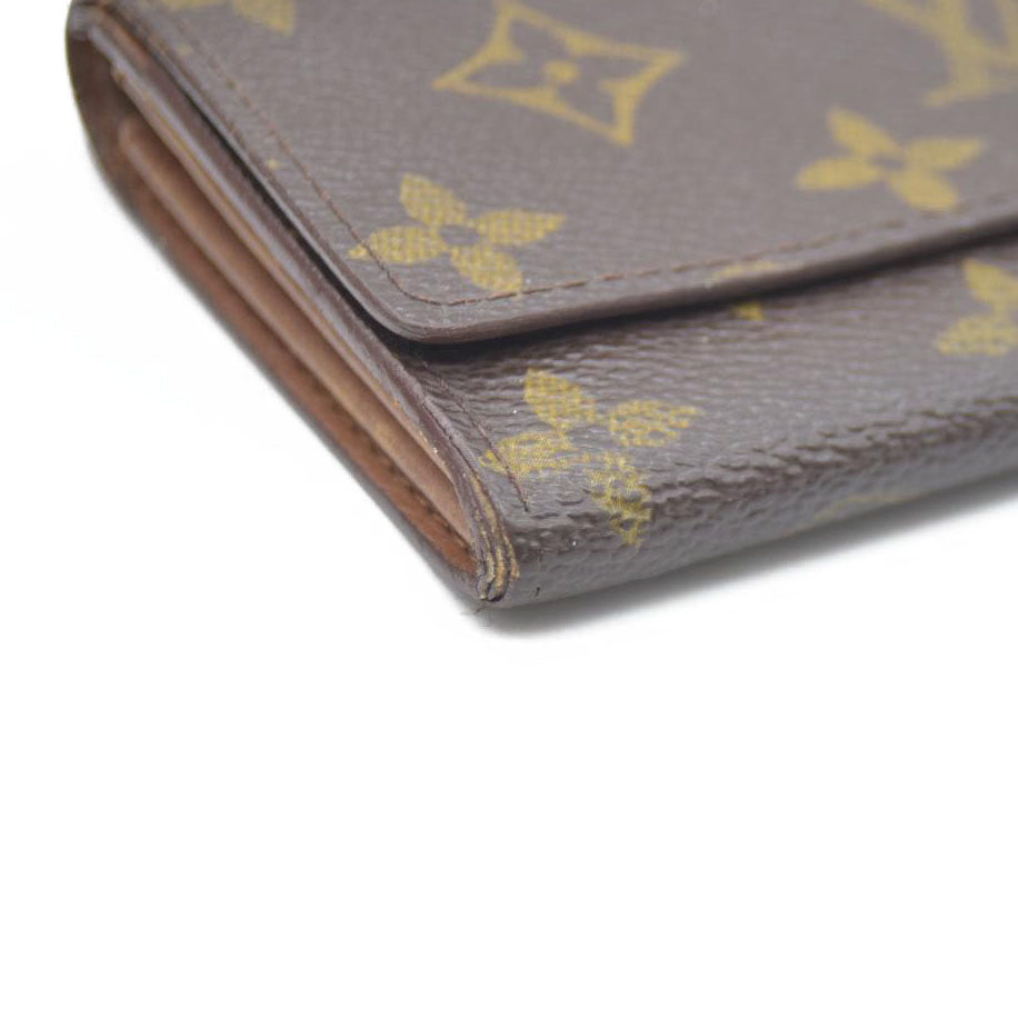 Louis Vuitton Monogram Porte Monnaie Zip Bifold Wallet Brown CA1906