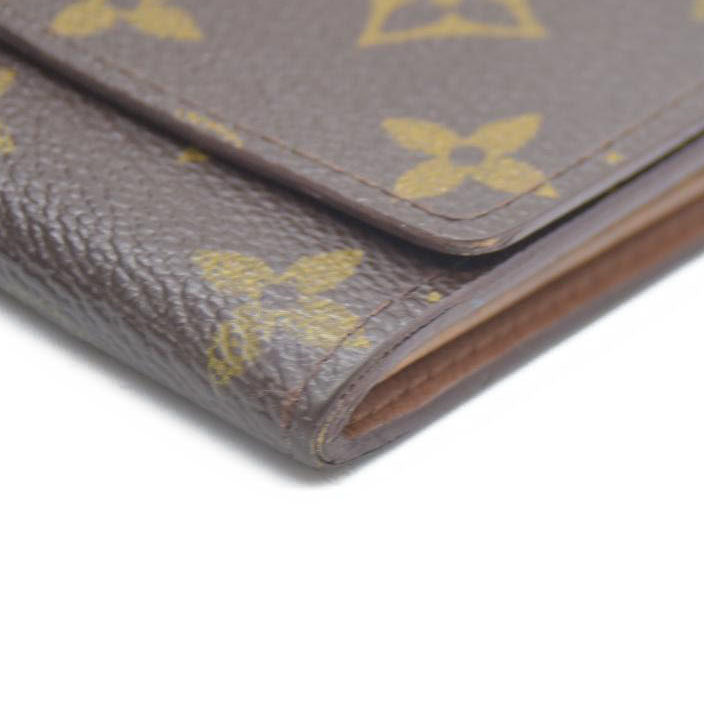 Louis Vuitton Monogram Porte Monnaie Zip Bifold Wallet Brown CA1906