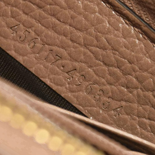 GUCCI GG Marmont GG Logo PVC Zip Around Long Wallet Beige