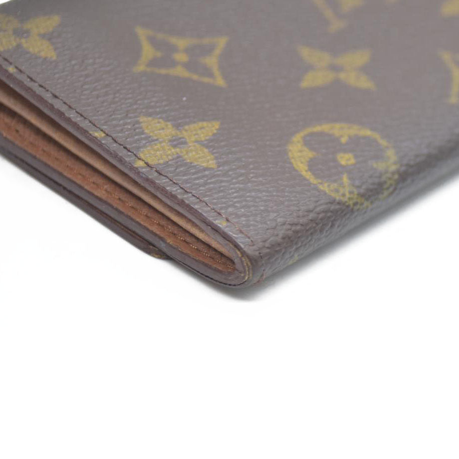 Louis Vuitton Monogram Porte Monnaie Zip Bifold Wallet Brown CA1906