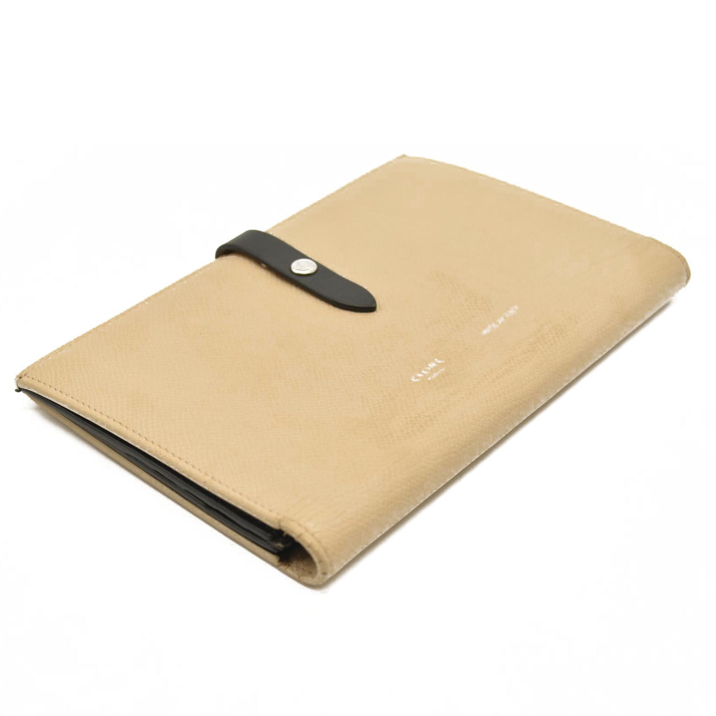 Celine  Grained Calfskin Large Multifunction Strap Wallet Black