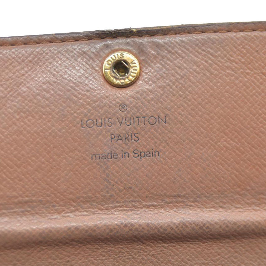 Louis Vuitton Monogram Porte Monnaie Zip Bifold Wallet Brown CA1906