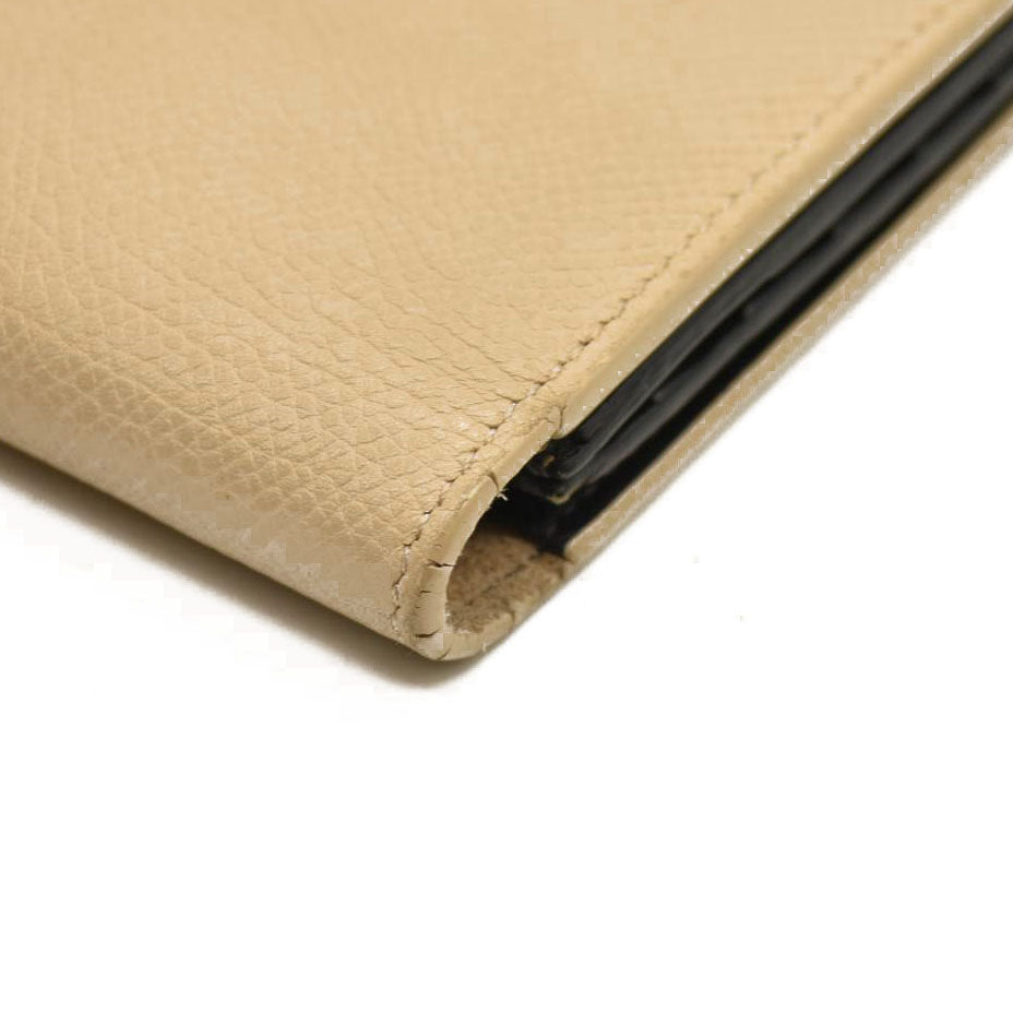 Celine  Grained Calfskin Large Multifunction Strap Wallet Black