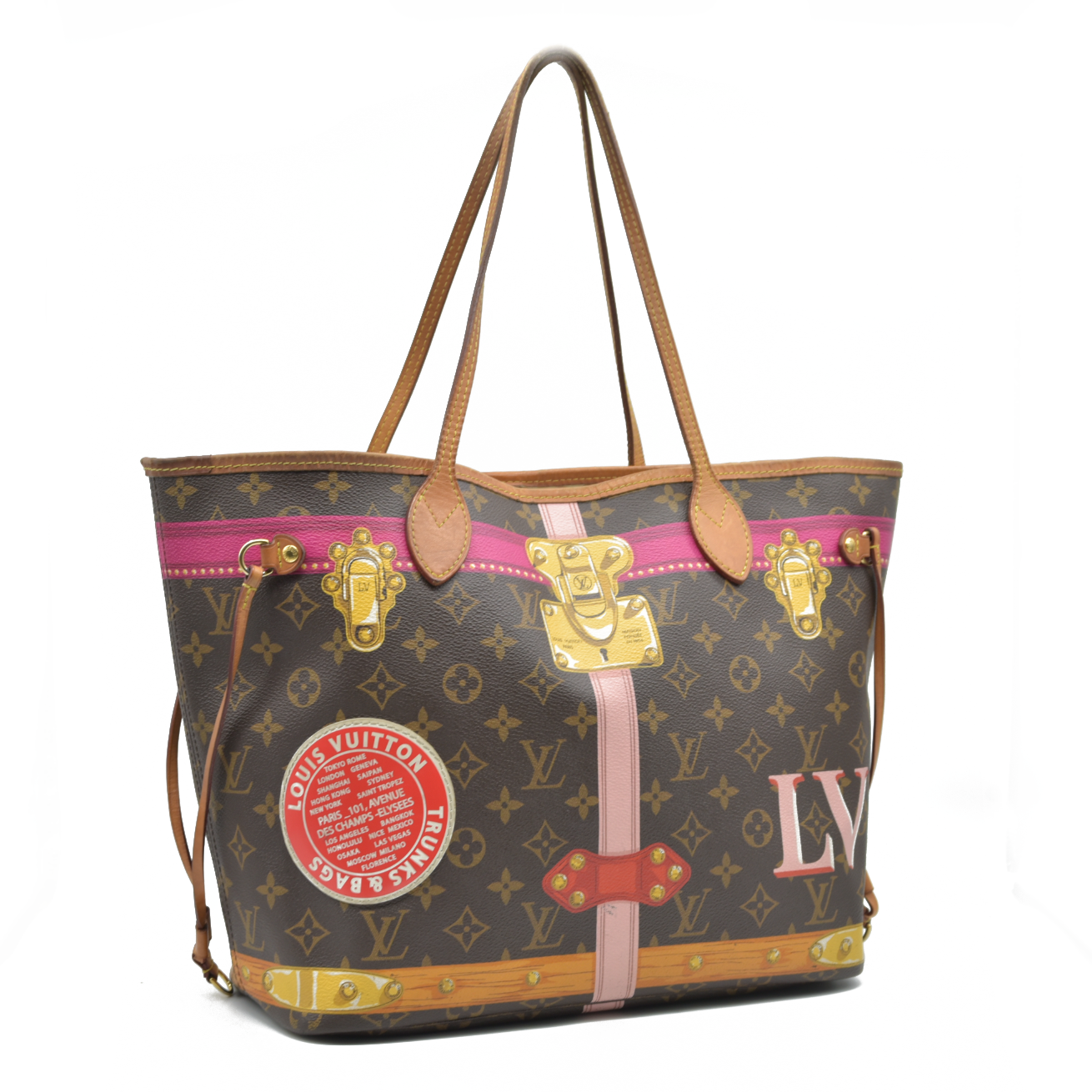 AUCTION $2170 Louis Vuitton  Monogram Summer Trunks Neo Neverfull MM