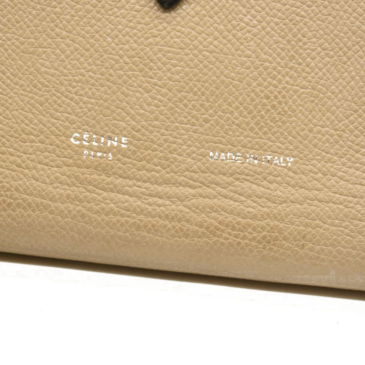 Celine  Grained Calfskin Large Multifunction Strap Wallet Black