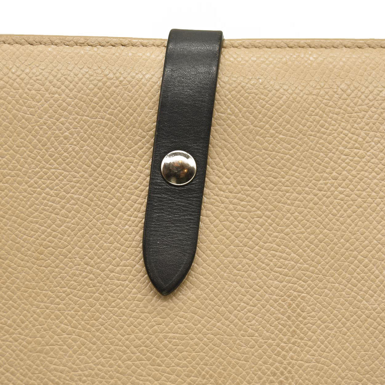 Celine  Grained Calfskin Large Multifunction Strap Wallet Black