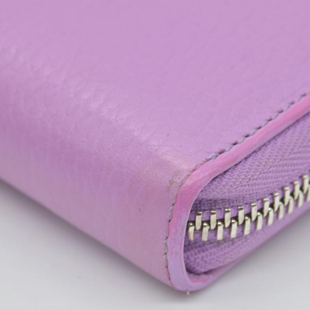 $660 Gucci Marmont Double G Marmont Zip Around Wallet Purple CONSIGNMENT