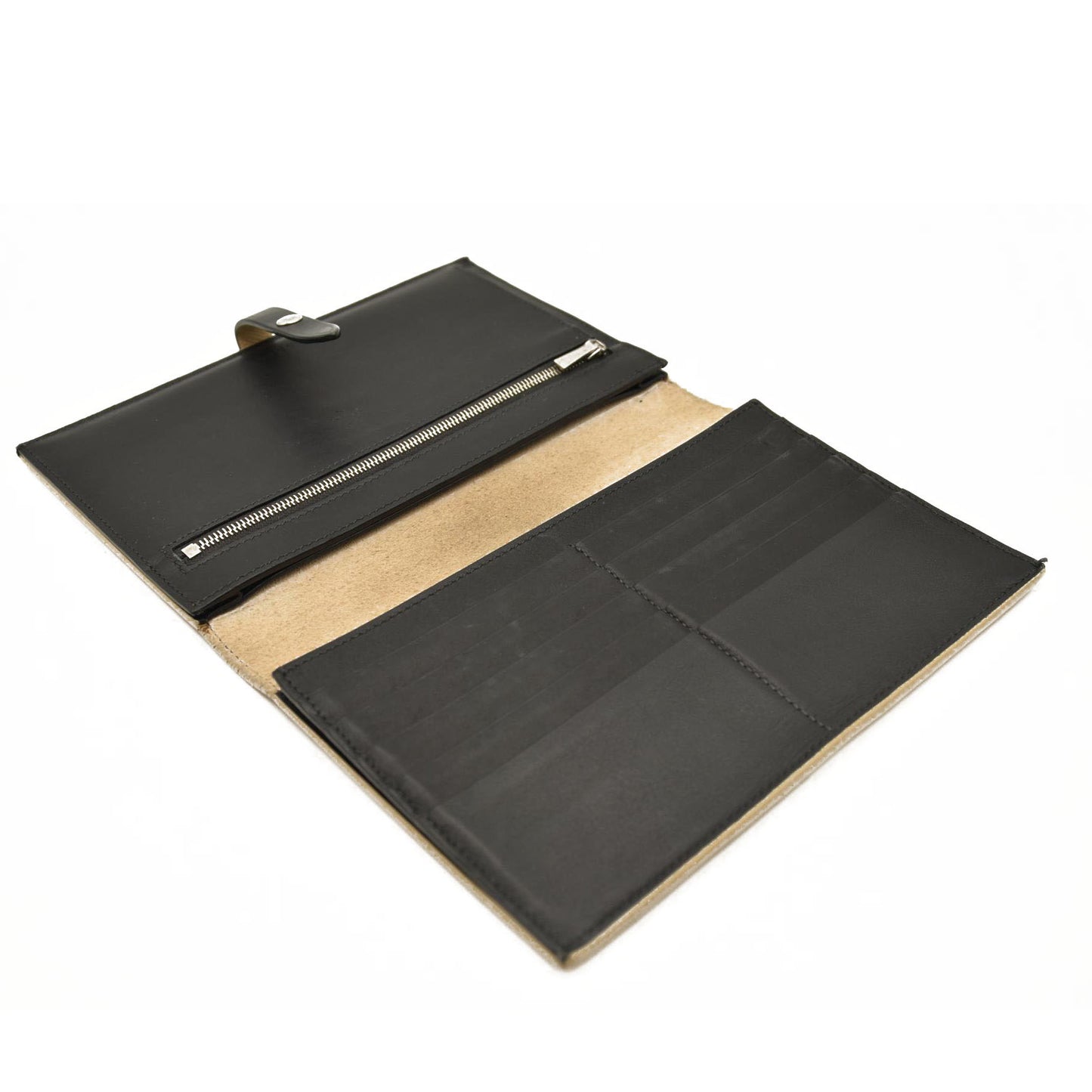 Celine  Grained Calfskin Large Multifunction Strap Wallet Black