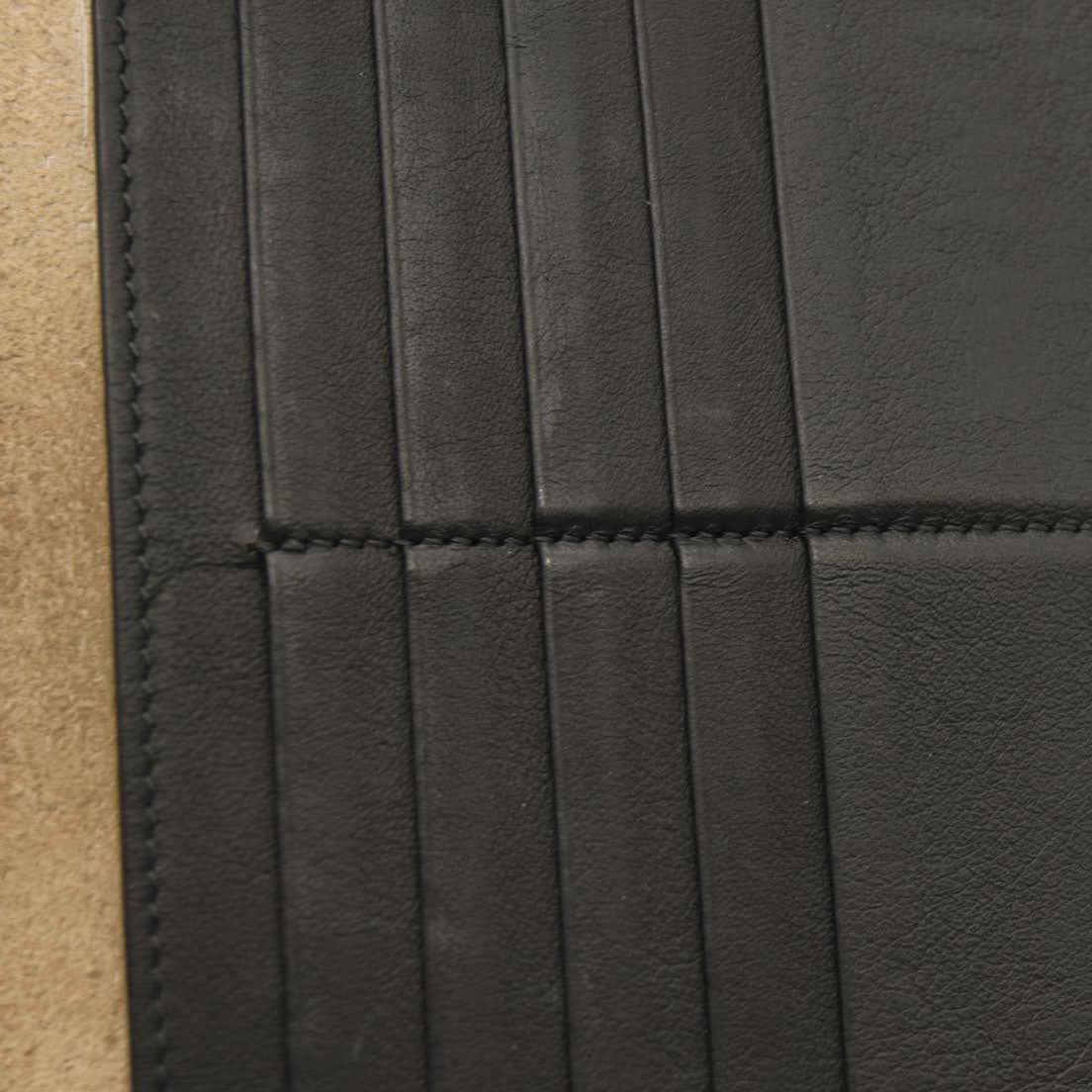 Celine  Grained Calfskin Large Multifunction Strap Wallet Black