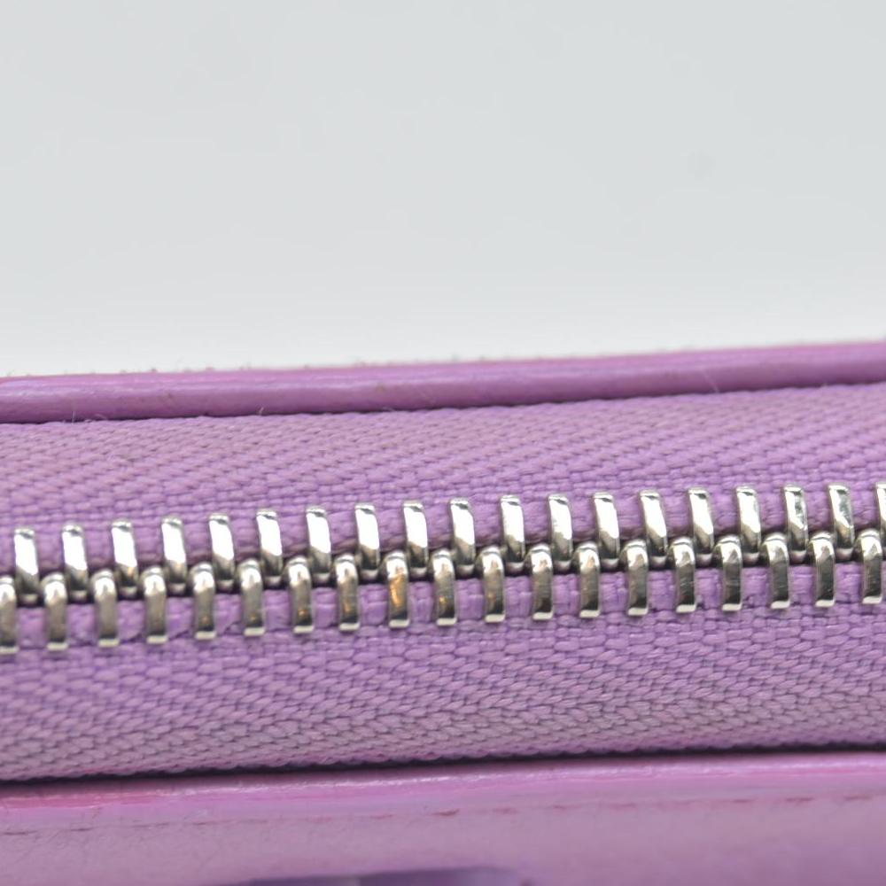 $660 Gucci Marmont Double G Marmont Zip Around Wallet Purple CONSIGNMENT