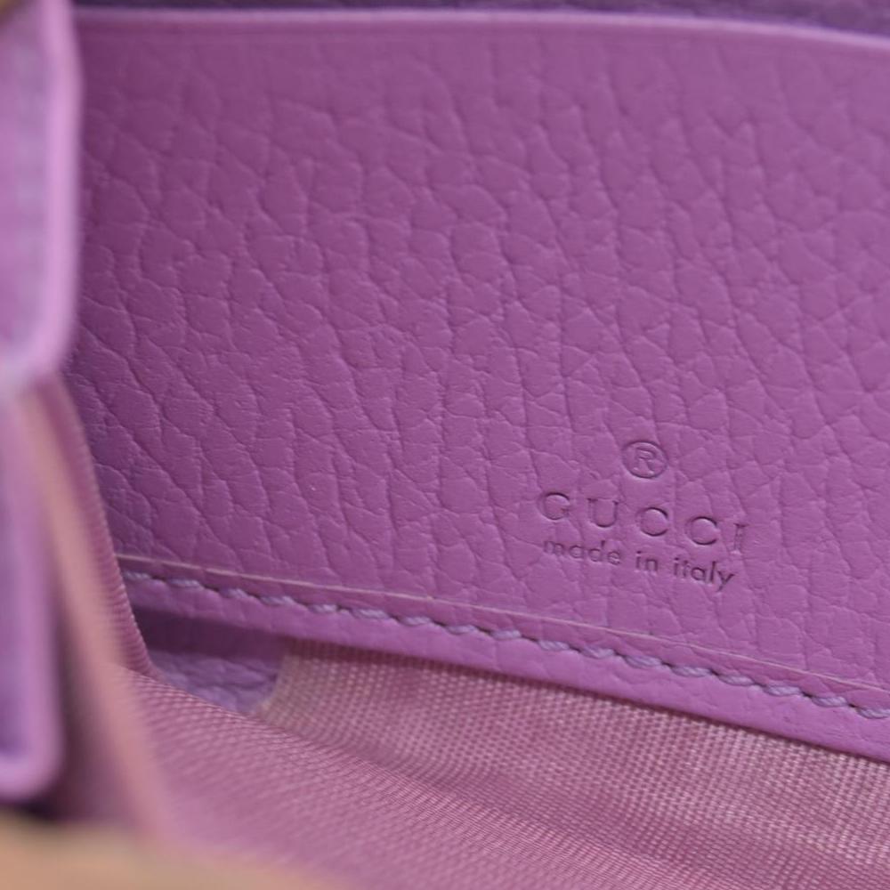 $660 Gucci Marmont Double G Marmont Zip Around Wallet Purple CONSIGNMENT