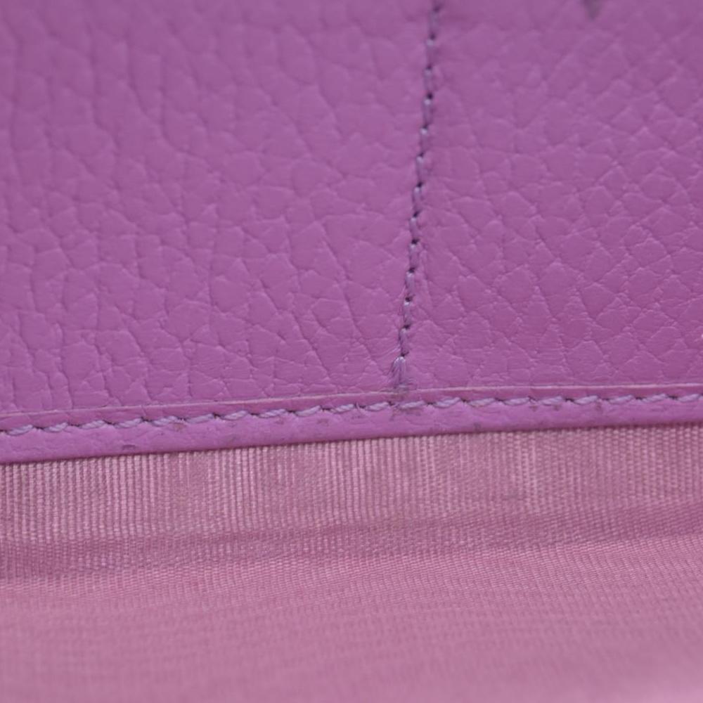 $660 Gucci Marmont Double G Marmont Zip Around Wallet Purple CONSIGNMENT