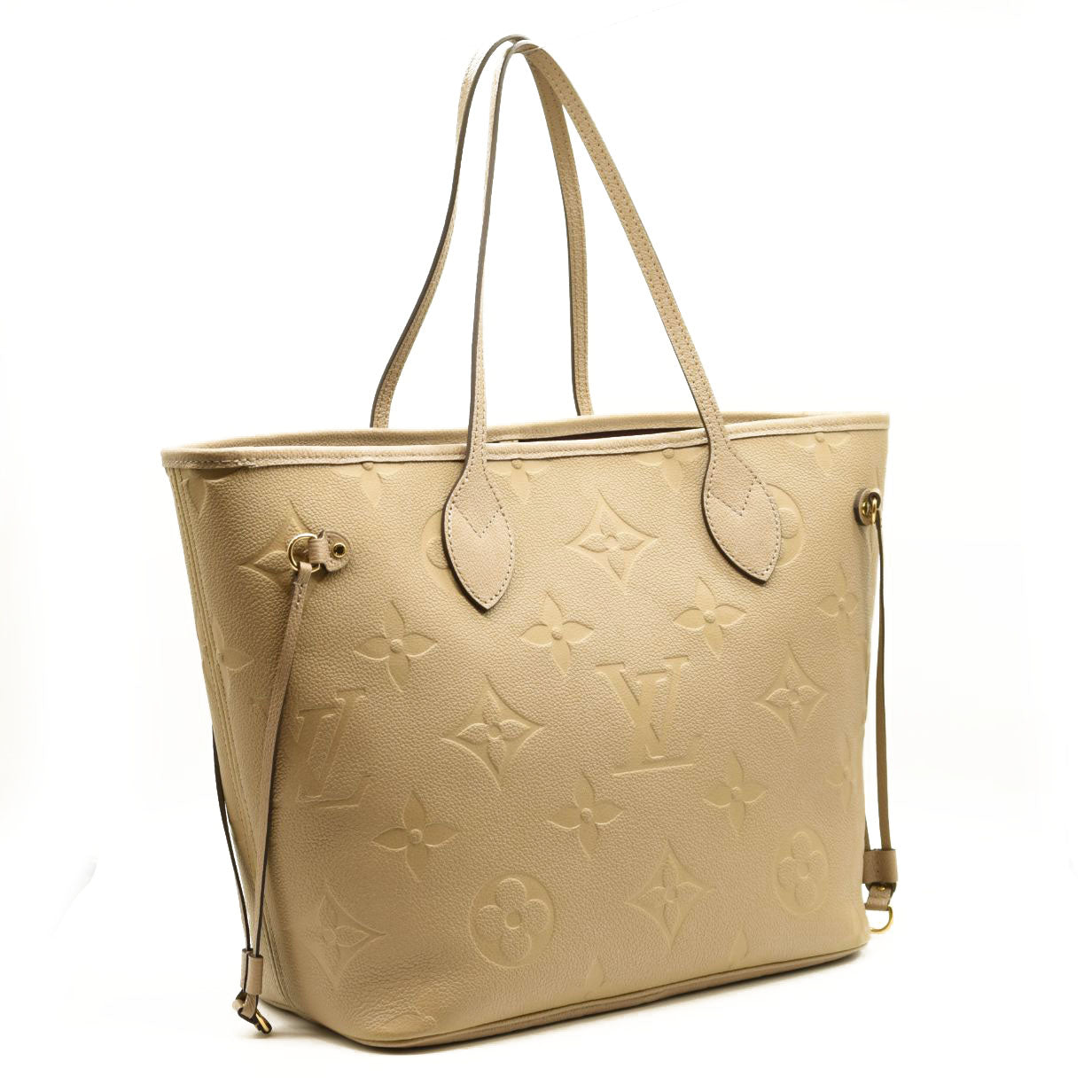 LOUIS VUITTON Empreinte Monogram Giant Neverfull MM Tourterelle