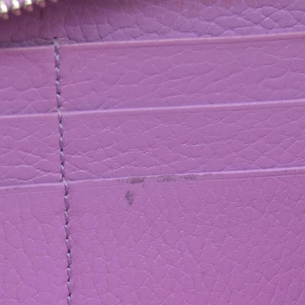 $660 Gucci Marmont Double G Marmont Zip Around Wallet Purple CONSIGNMENT
