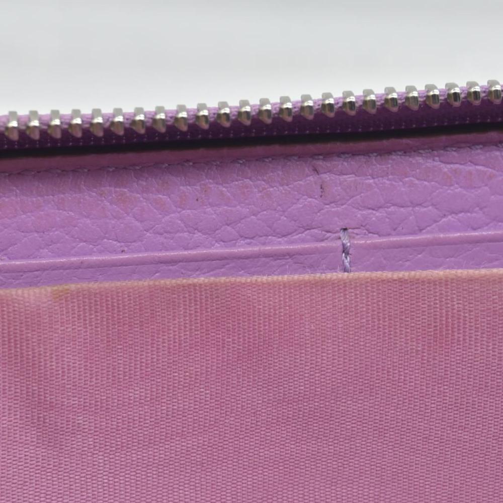 $660 Gucci Marmont Double G Marmont Zip Around Wallet Purple CONSIGNMENT