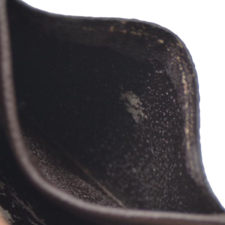 Louis Vuitton Damier Porte Monnaie Plat Coin Purse Wallet Brown MI1919