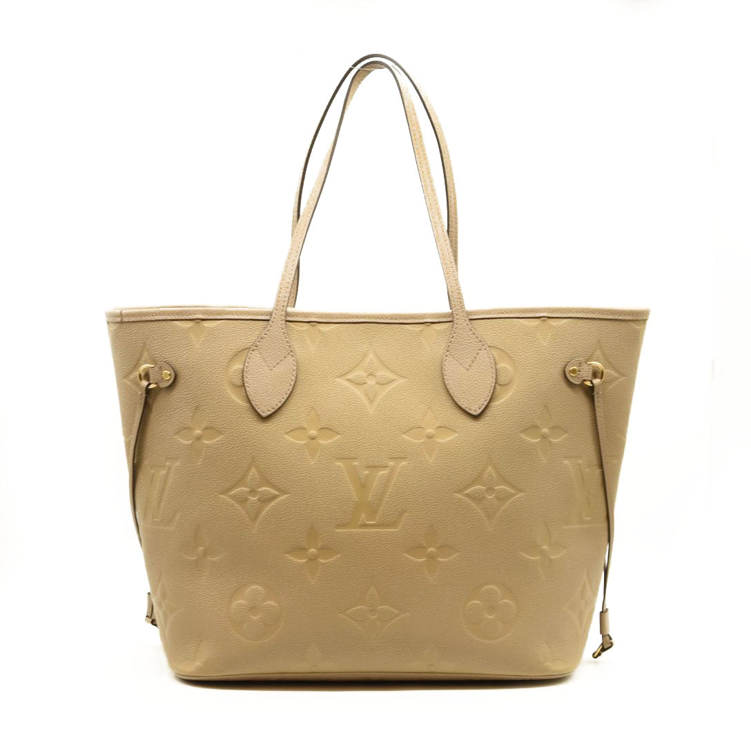 LOUIS VUITTON Empreinte Monogram Giant Neverfull MM Tourterelle