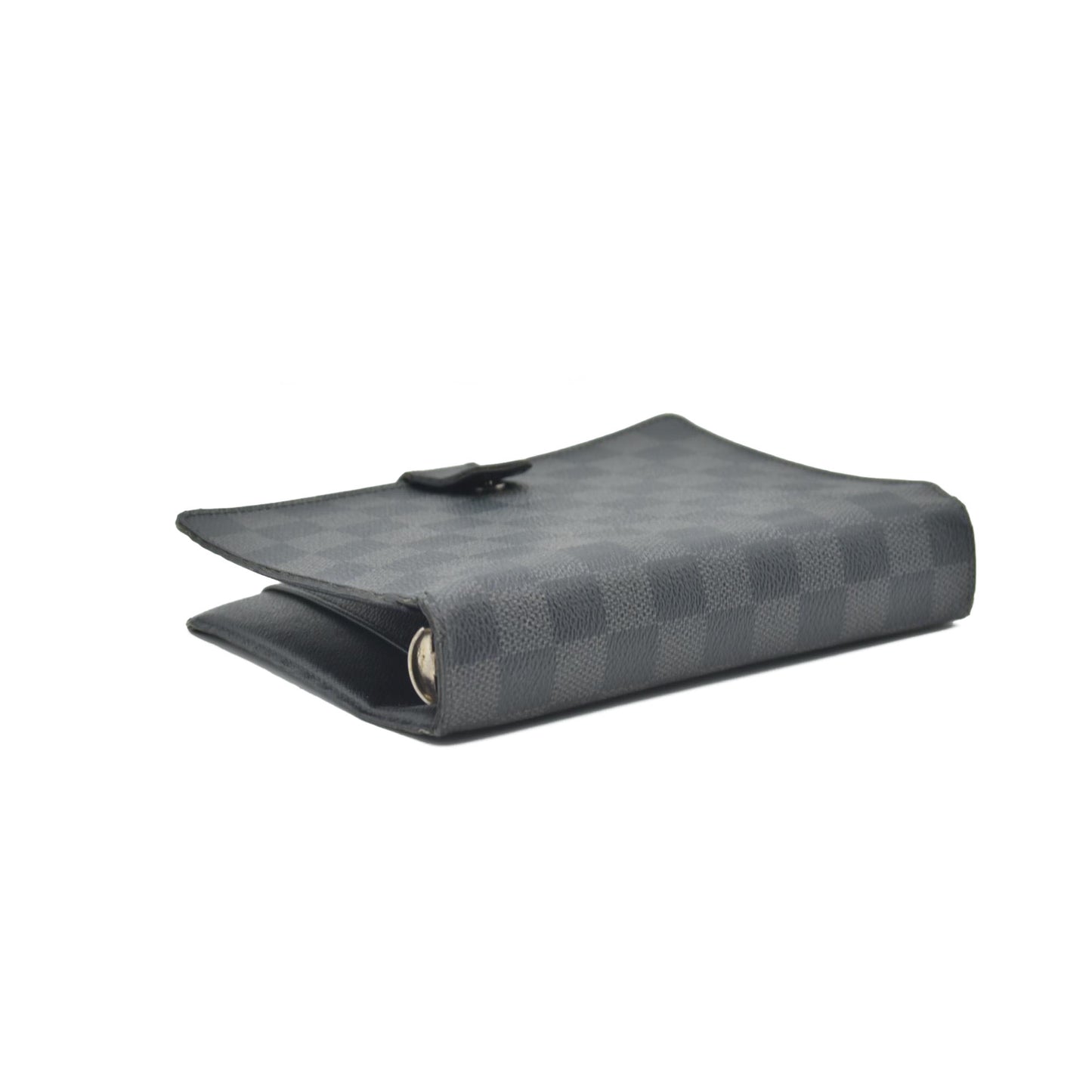 $755 2010 Louis Vuitton Damier Graphite Medium Ring Agenda Cover SP5100 CONSIGNMENT