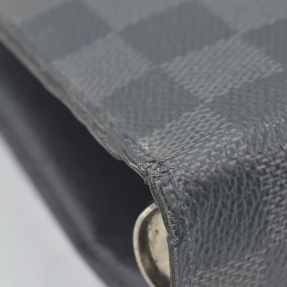 $755 2010 Louis Vuitton Damier Graphite Medium Ring Agenda Cover SP5100 CONSIGNMENT
