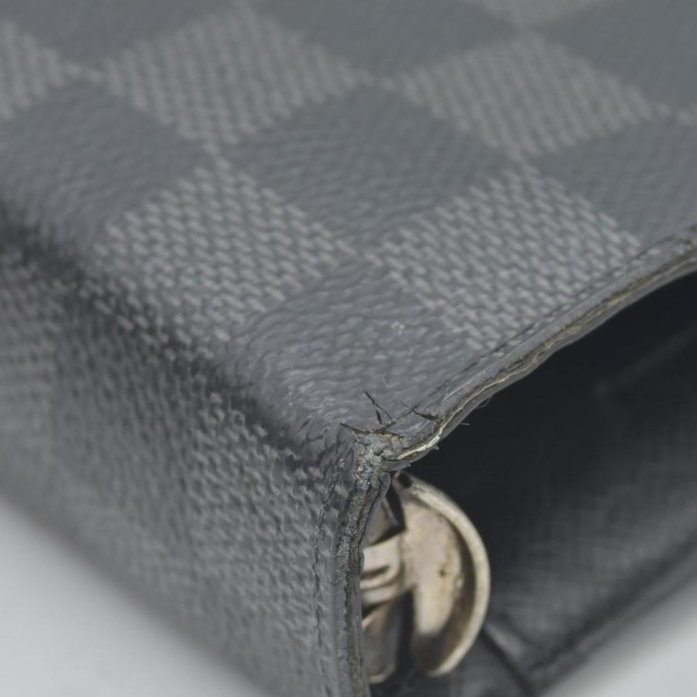 $755 2010 Louis Vuitton Damier Graphite Medium Ring Agenda Cover SP5100 CONSIGNMENT