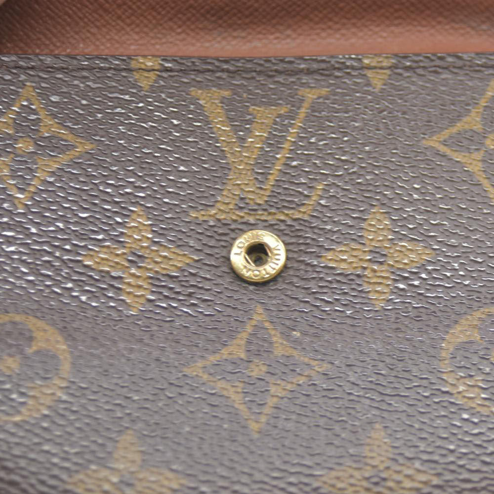 Louis Vuitton Monogram Portefeiulle Elise Trifold Wallet Brown SP0918