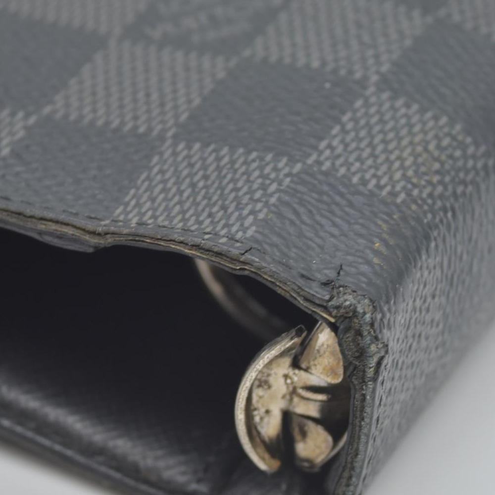 $755 2010 Louis Vuitton Damier Graphite Medium Ring Agenda Cover SP5100 CONSIGNMENT