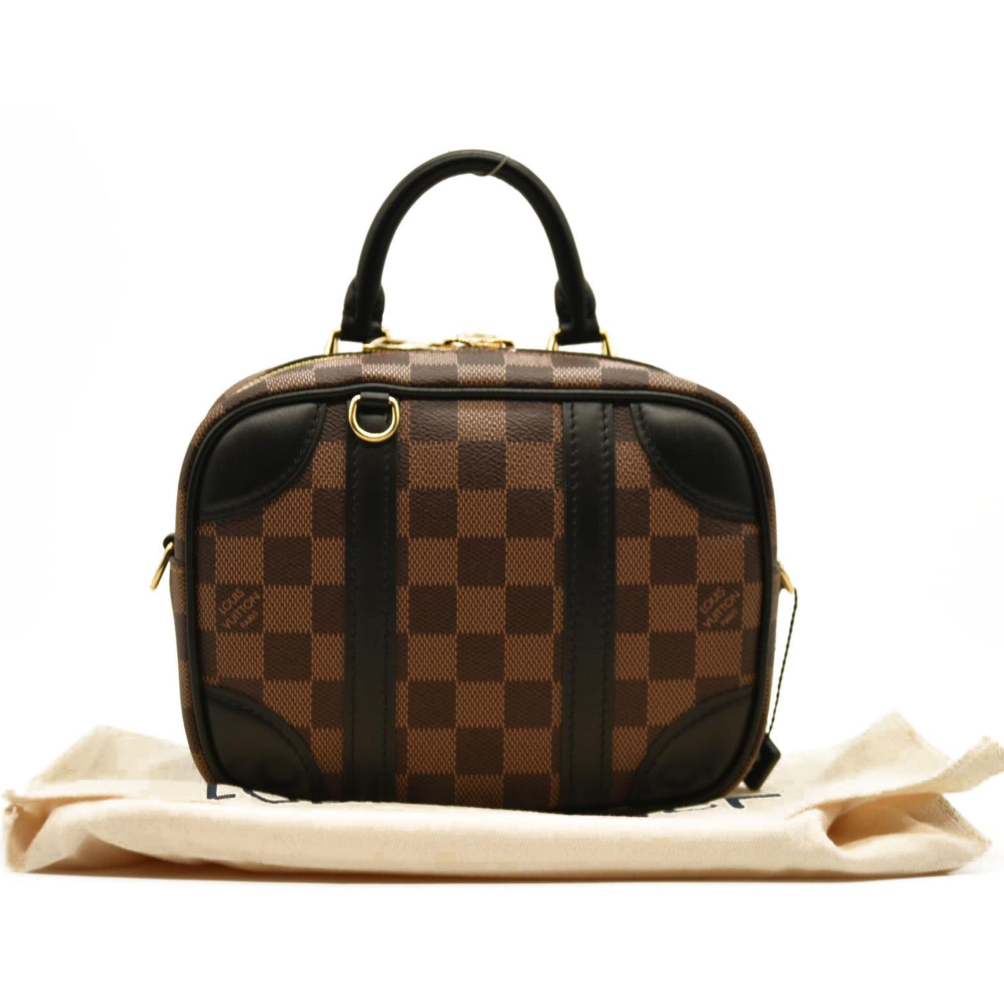 LOUIS VUITTON Damier Ebene Valisette Souple BB Black
