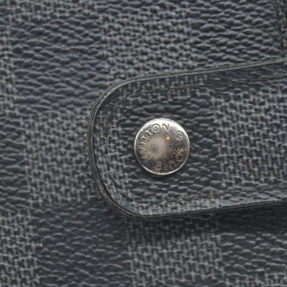 $755 2010 Louis Vuitton Damier Graphite Medium Ring Agenda Cover SP5100 CONSIGNMENT