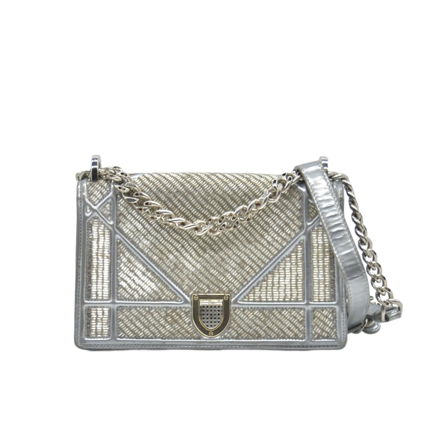 $3,400 CHRISTIAN DIOR Lambskin Cannage Medium Diorama