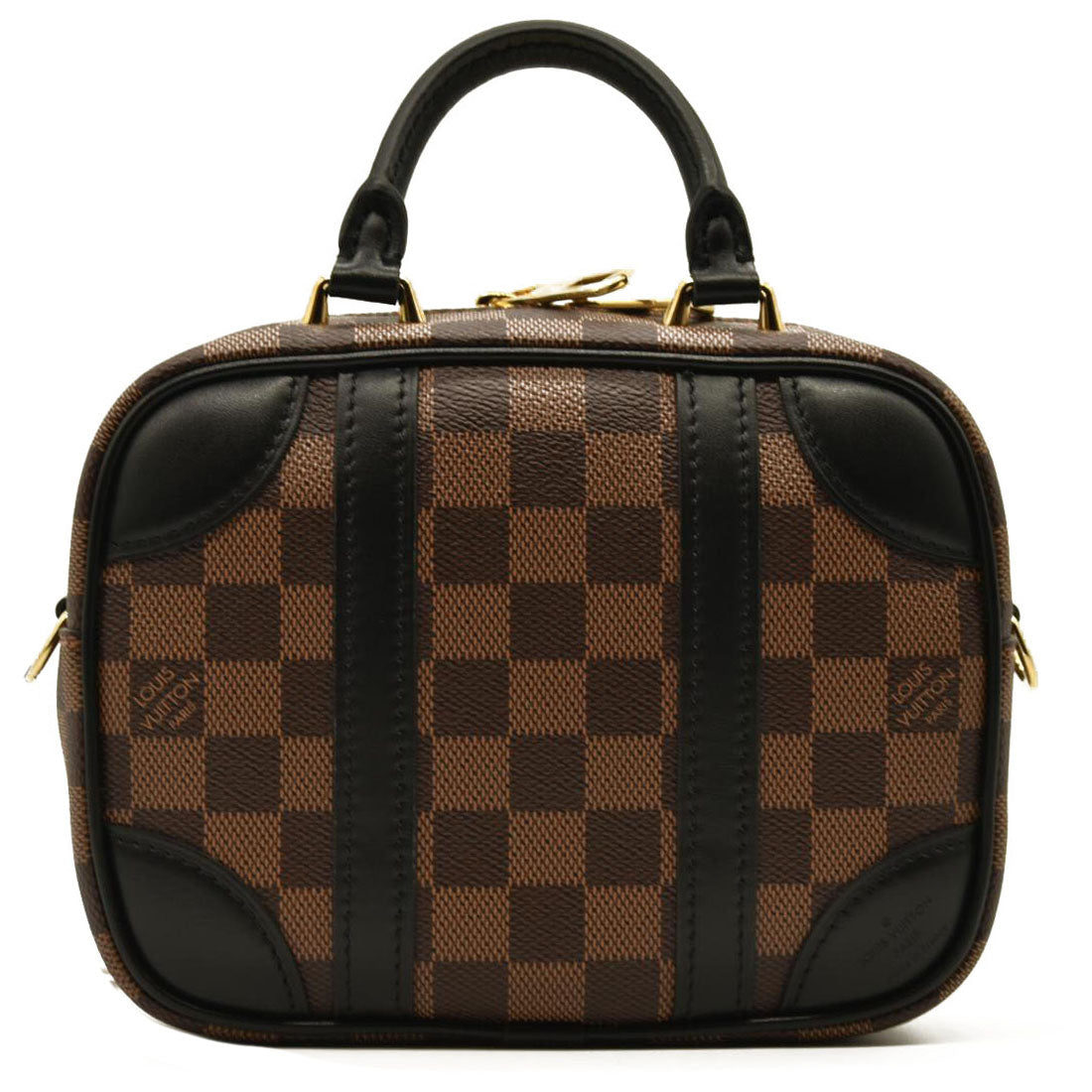 LOUIS VUITTON Damier Ebene Valisette Souple BB Black