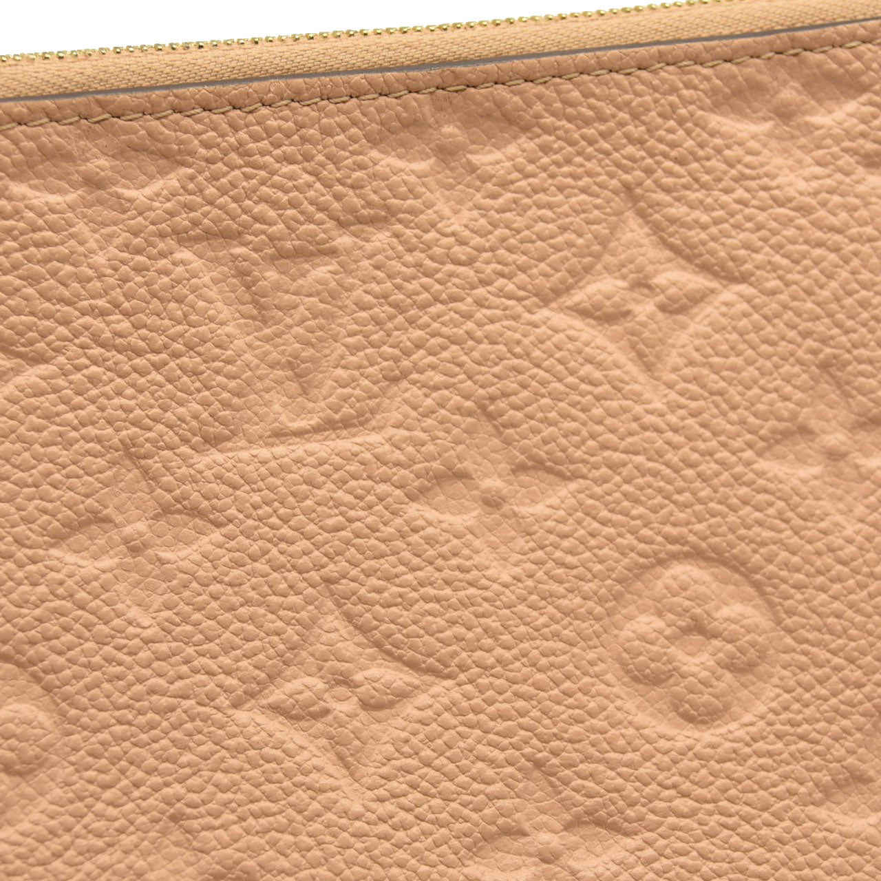 LOUIS VUITTON Empreinte Double Zip Pochette Beige Rose Creme