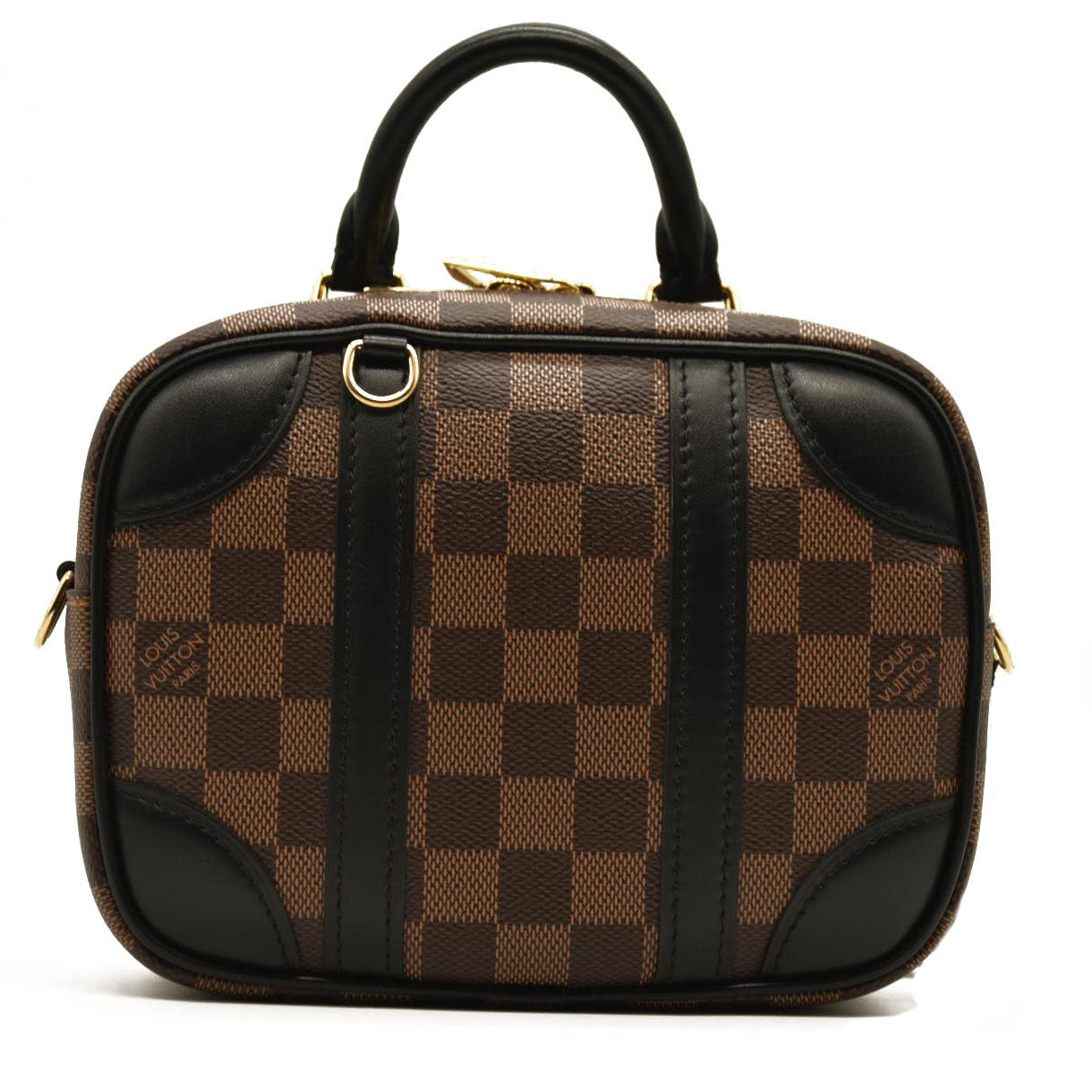 LOUIS VUITTON Damier Ebene Valisette Souple BB Black