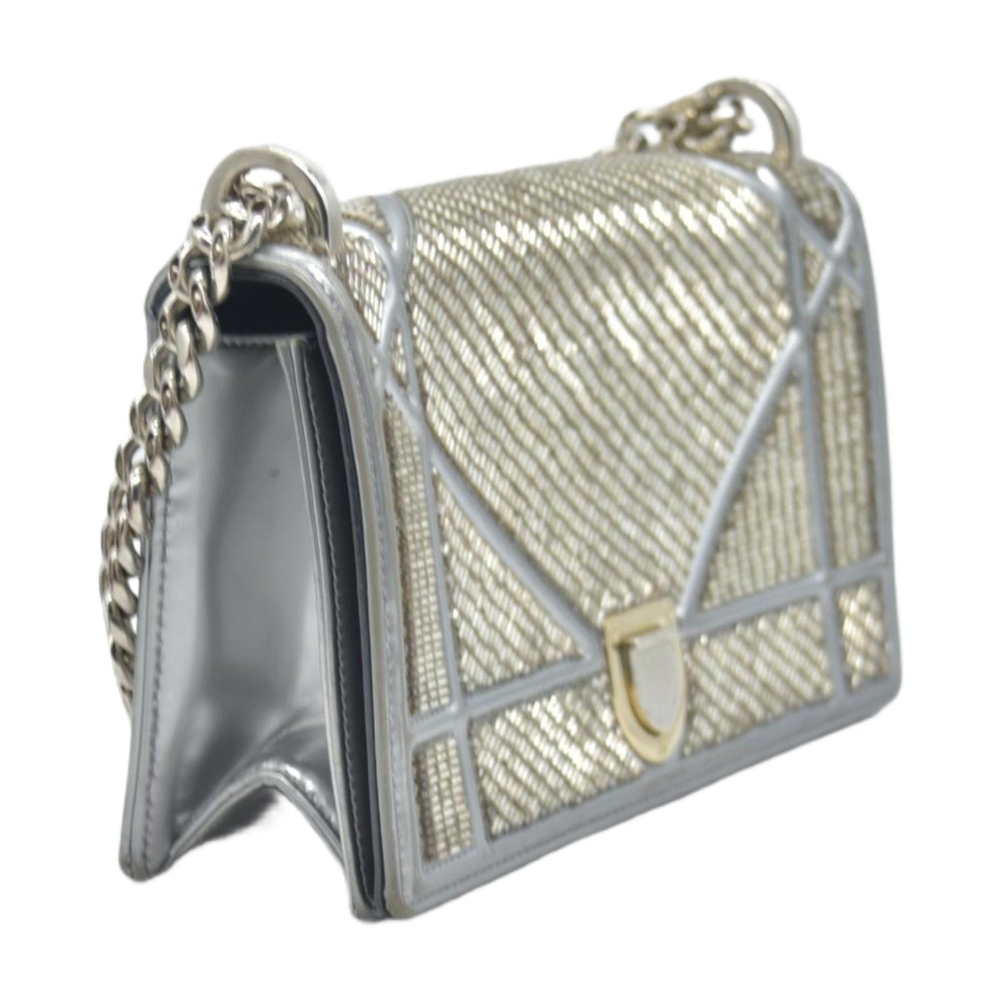 $3,400 CHRISTIAN DIOR Lambskin Cannage Medium Diorama