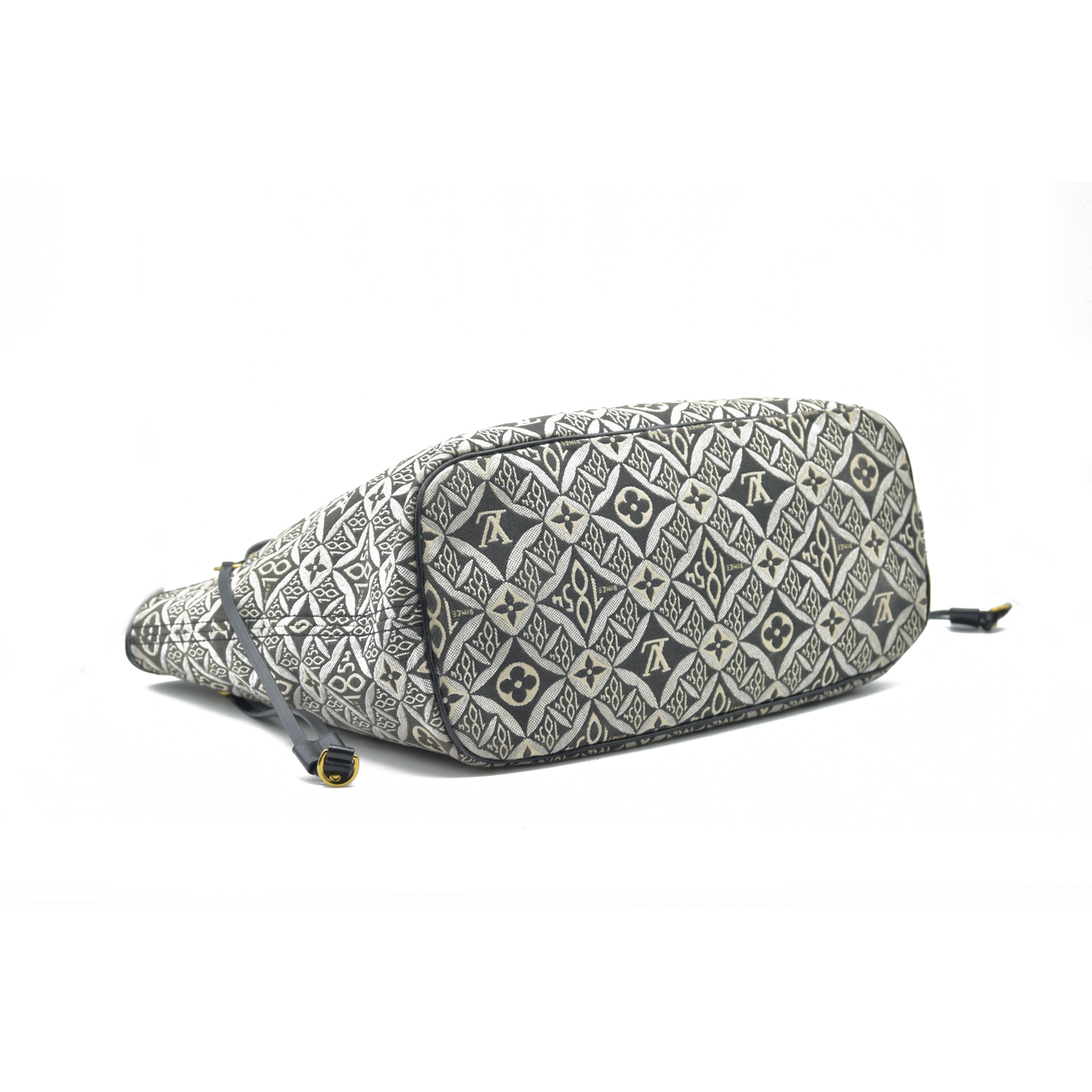 AUCTION $2170 Louis Vuitton  Jacquard Since 1854 Neverfull MM Grey