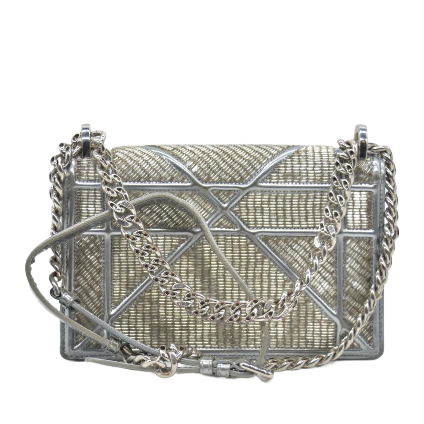 $3,400 CHRISTIAN DIOR Lambskin Cannage Medium Diorama