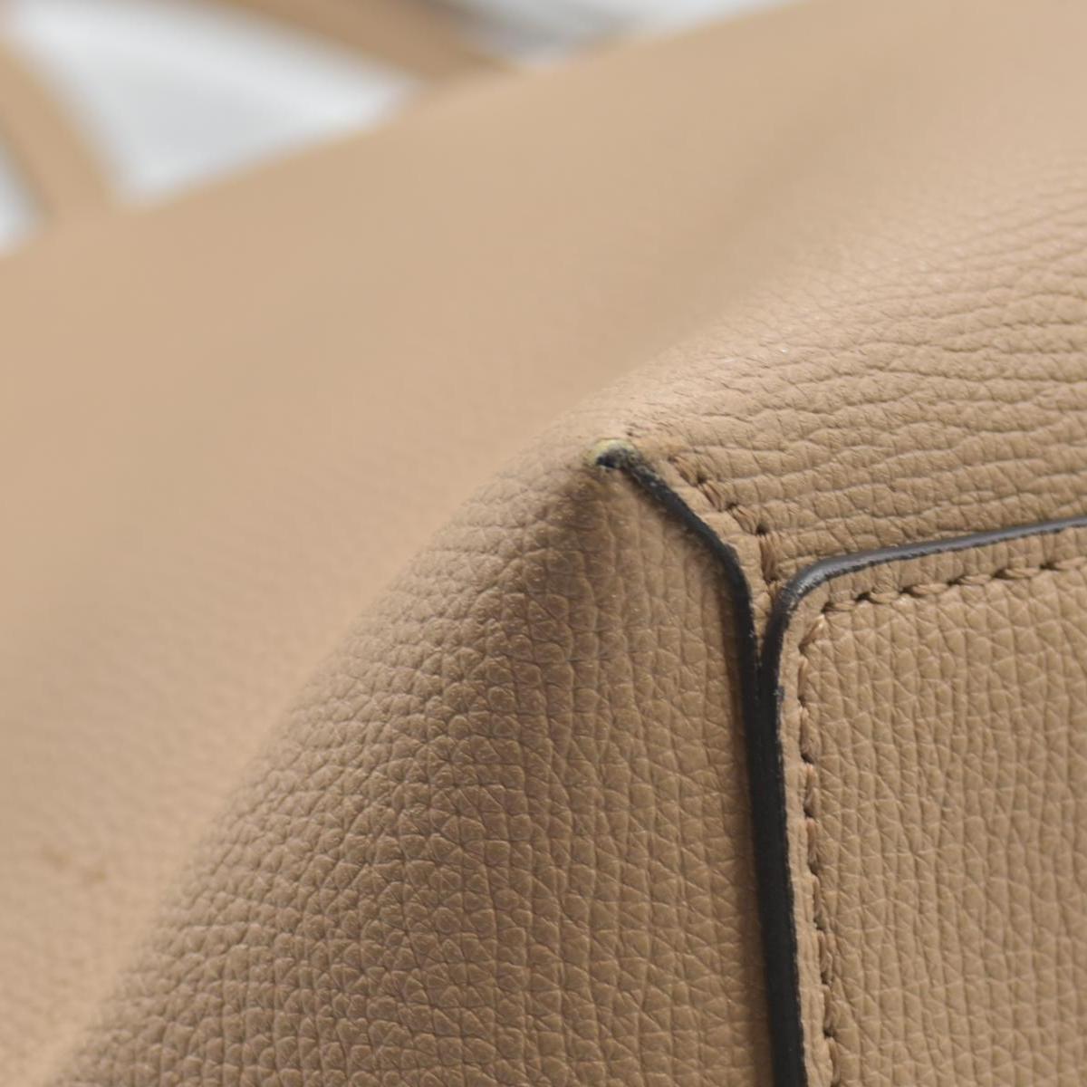 $1790 Burberry Grainy Calfskin Haymarket Check Medium Tote Mid Camel