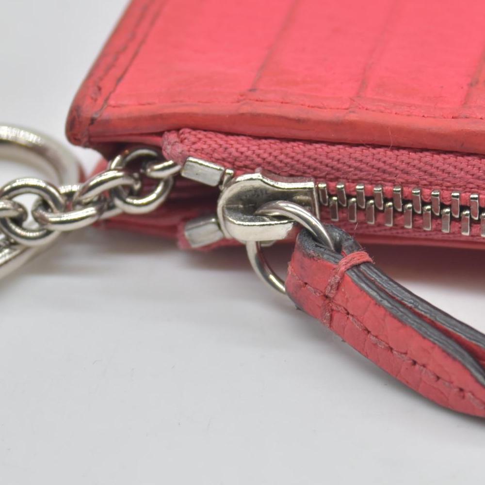 $470 GUCCI Gg Marmont Keychain Card Case Pink CONSIGNMENT