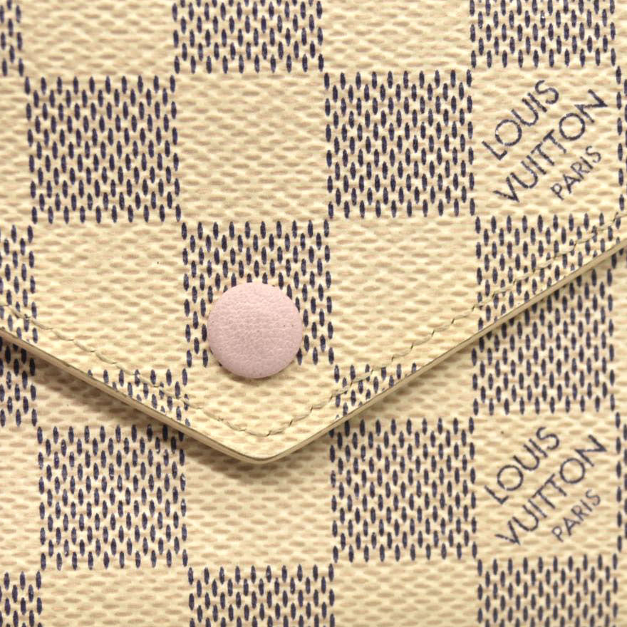 Louis Vuitton  Damier Azur Victorine Wallet Rose Ballerine FH5119