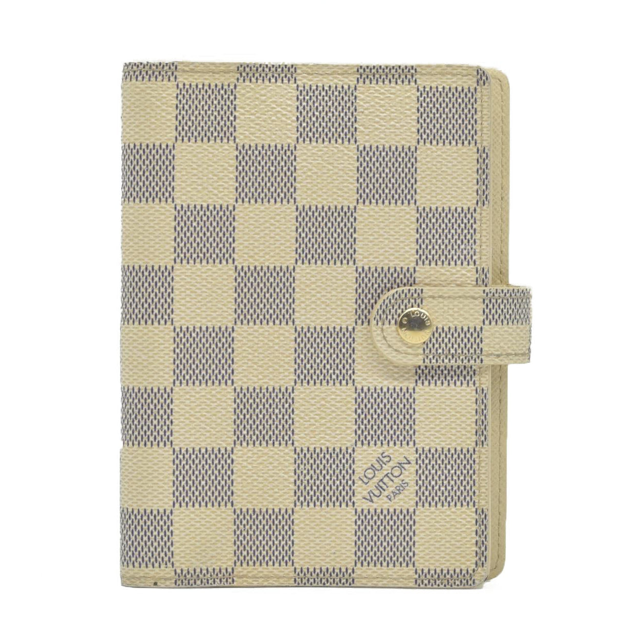 $505 2006 Louis Vuitton Damier Azur Small Ring Agenda Cover CONSIGNMENT CA1006