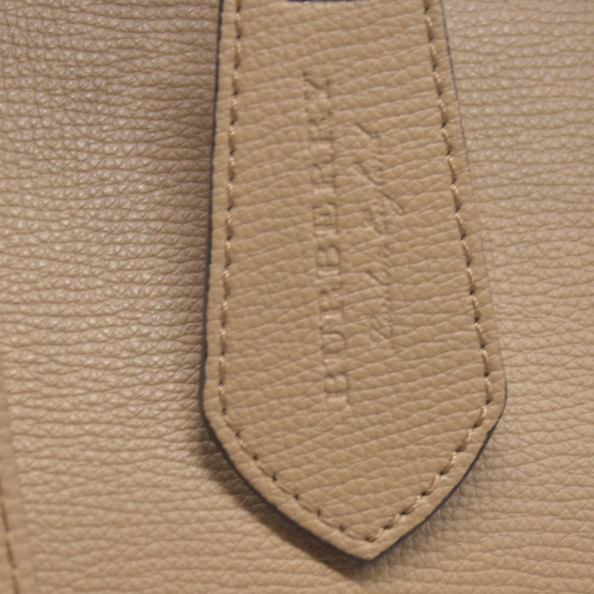 $1790 Burberry Grainy Calfskin Haymarket Check Medium Tote Mid Camel