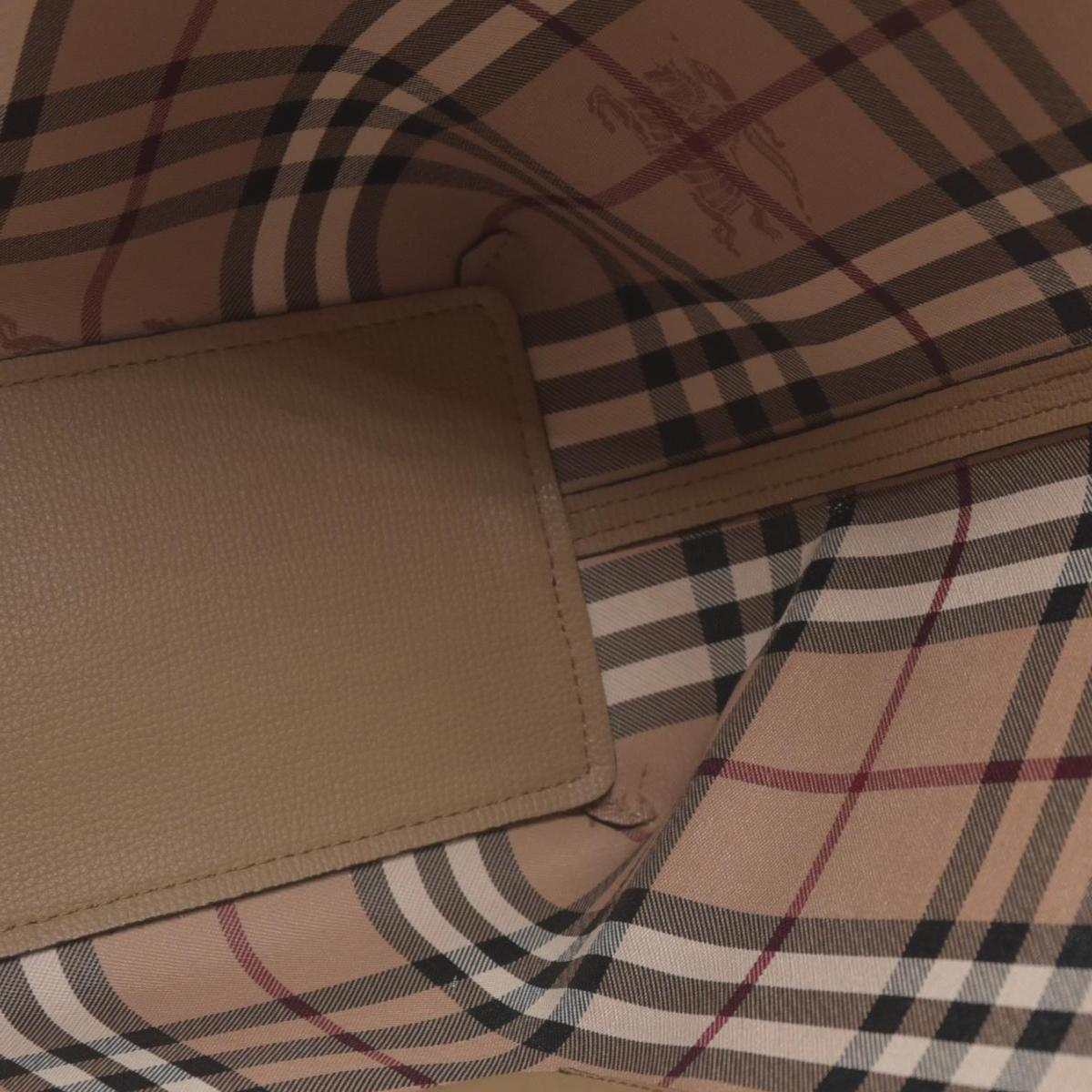 $1790 Burberry Grainy Calfskin Haymarket Check Medium Tote Mid Camel