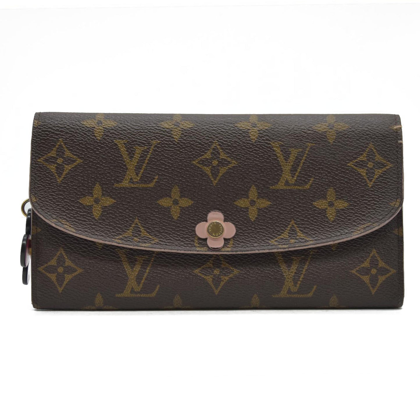 Louis Vuitton Monogram Bloom Flower Emilie Wallet Fuchsia CA4157