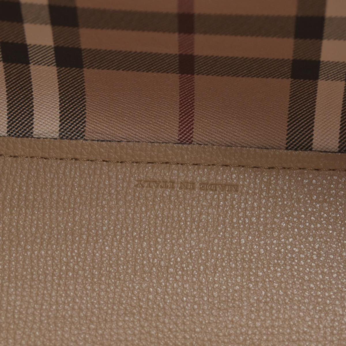 $1790 Burberry Grainy Calfskin Haymarket Check Medium Tote Mid Camel